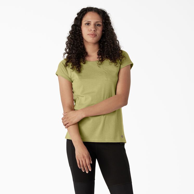 Women&#39;s Cooling Short Sleeve Pocket T-Shirt - Fern Heather &#40;F2H&#41;