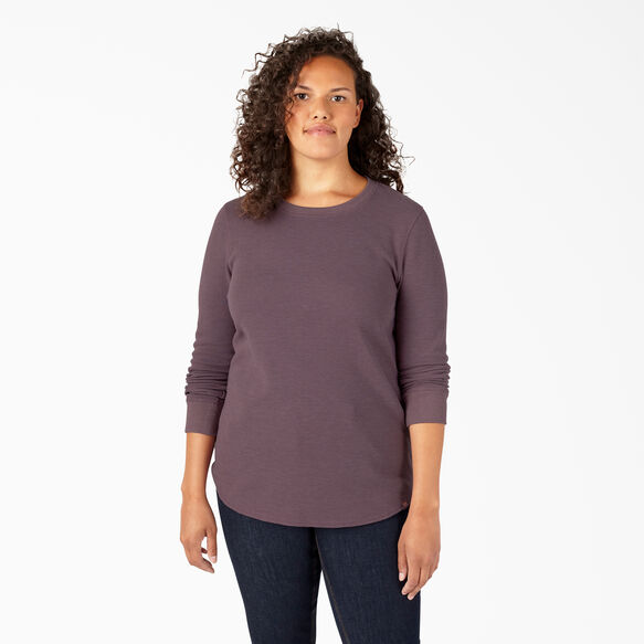 Women&#39;s Plus Thermal Long Sleeve Shirt - Dusty Violet &#40;SSD&#41;