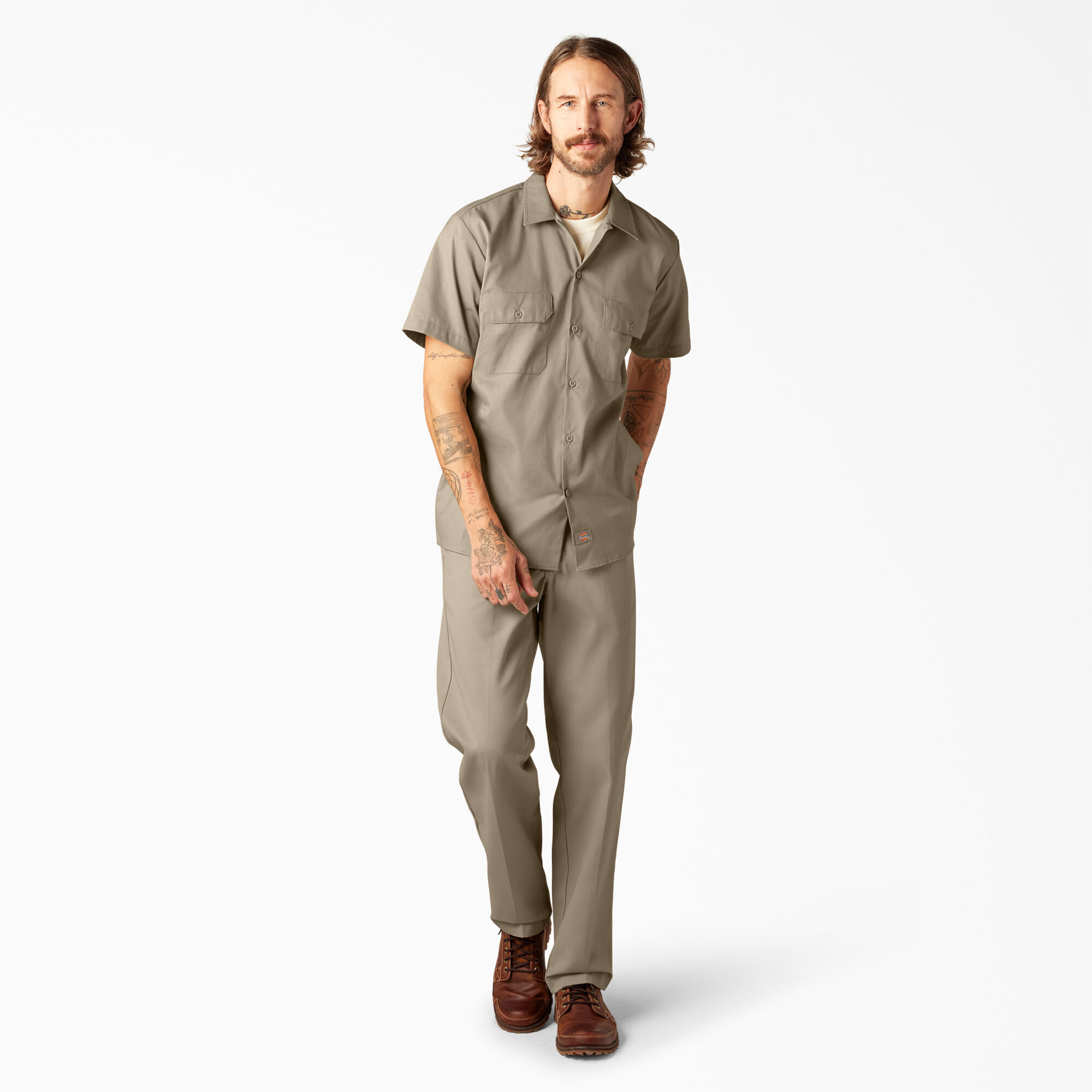 Dickies slim fit top short sleeve work shirt