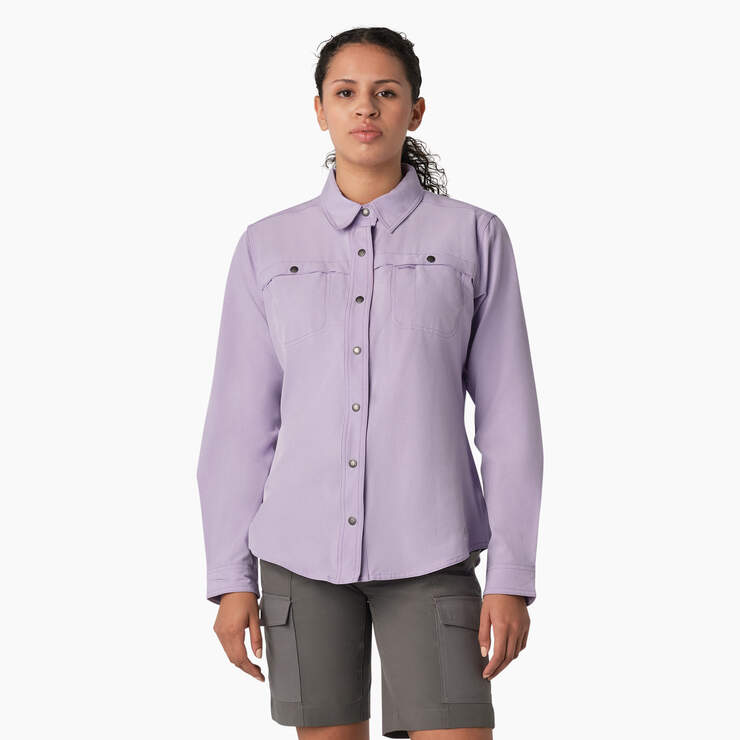 Women's Cooling Roll-Tab Work Shirt - Purple Rose (URD) image number 1