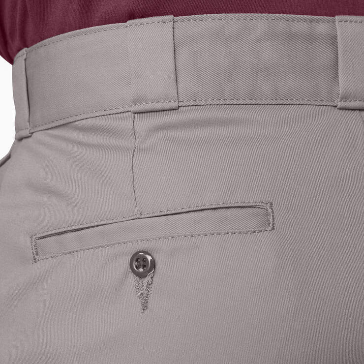 Loose Fit Double Knee Work Pants - Silver (SV) image number 12