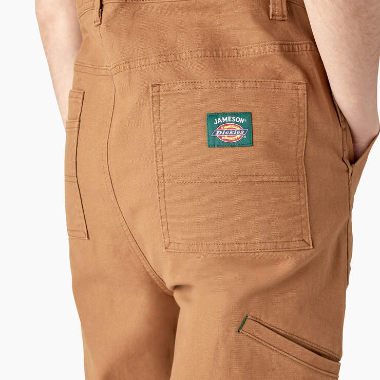 Dickies x Jameson Women's Utility Double Knee Overalls - Rinsed Brown Duck (RBD) image number 7