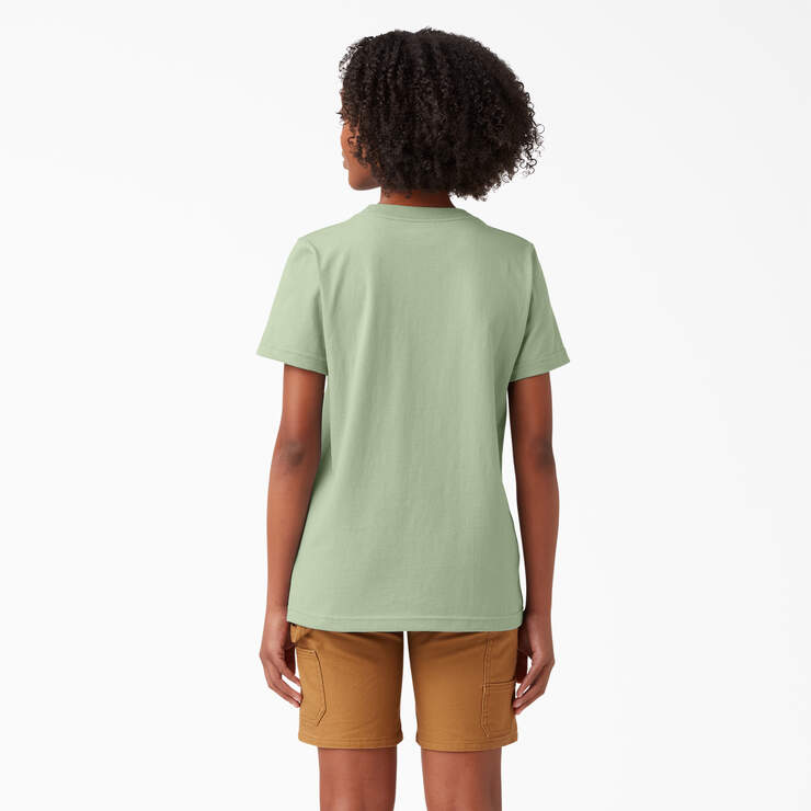 Women's Heavyweight Short Sleeve Pocket T-Shirt - Celadon Green (C2G) image number 2