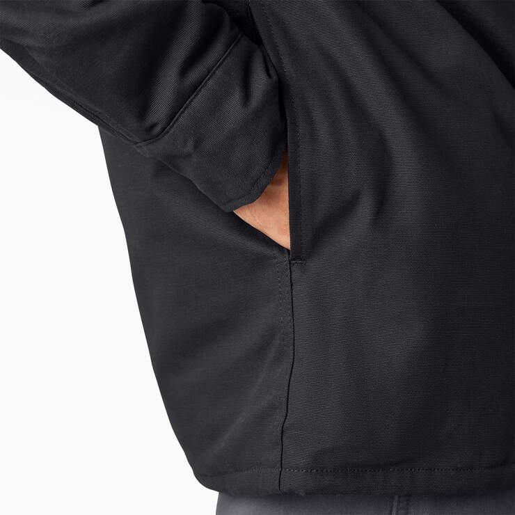 Duck Hooded Shirt Jacket - Black (BK) image number 6