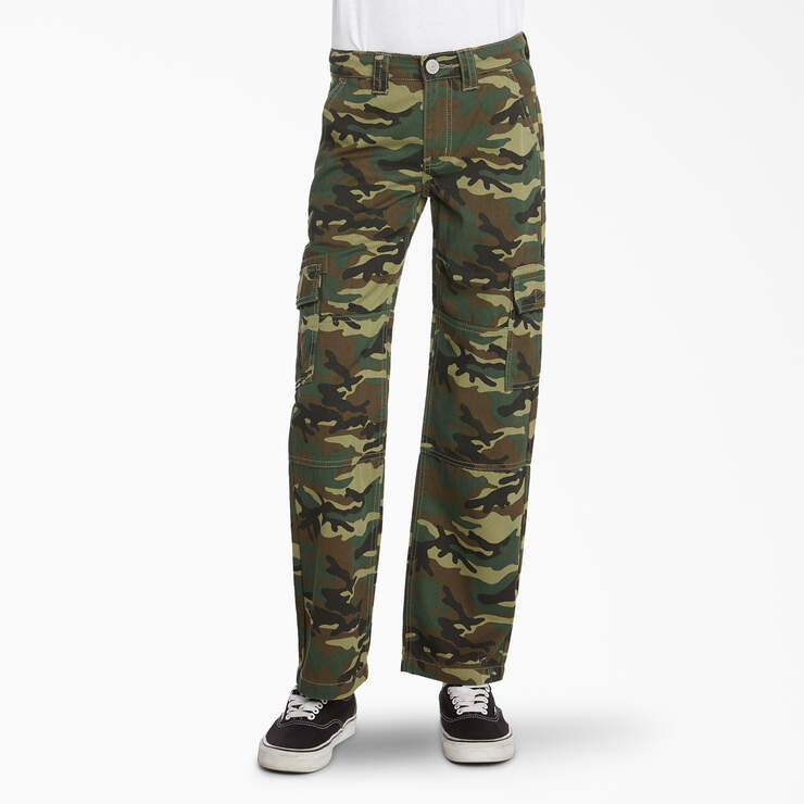Boys' Relaxed Fit Camo Cargo Pants - Lilac (OLC) image number 1