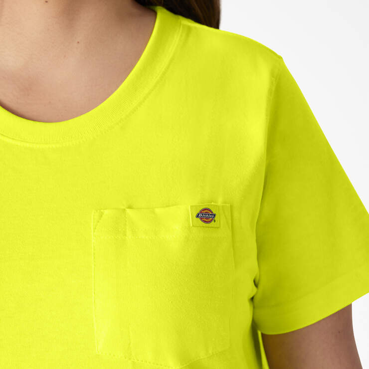 Women's Plus Heavyweight Short Sleeve Pocket T-Shirt - Bright Yellow (BWD) image number 5