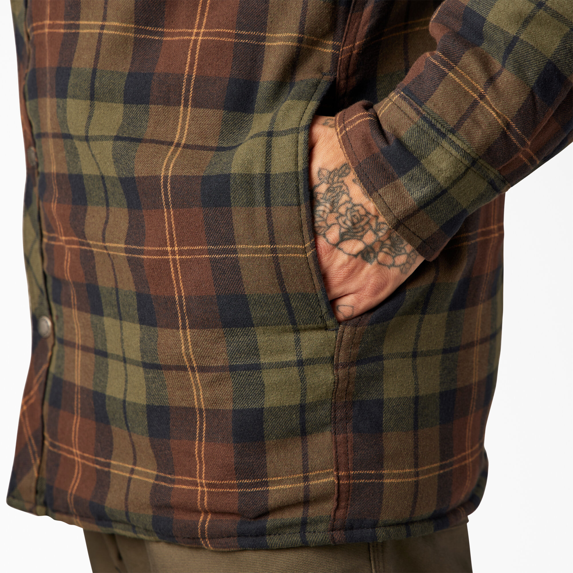 Relaxed Fit Hooded Quilted Shirt Jacket Men s Outerwear