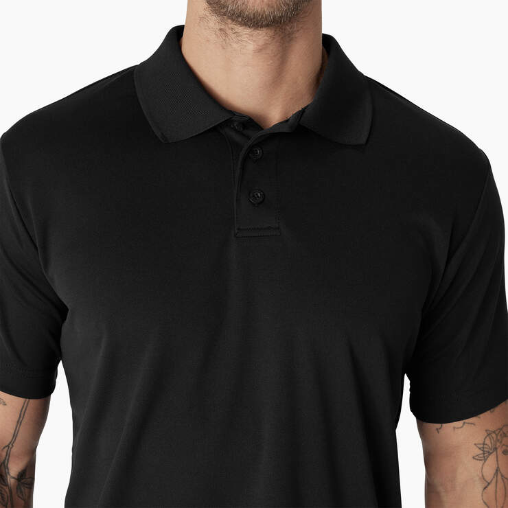Short Sleeve Performance Polo Shirt - Black (BKX) image number 5