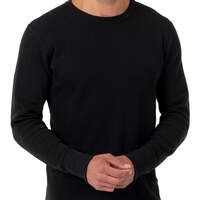 Men's Heavyweight Long Johns Thermal Underwear Top - Black (BK)