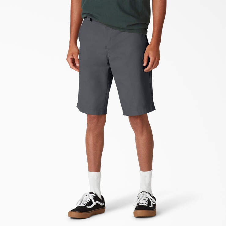 FLEX Skateboarding Slim Fit Shorts, 11" - Charcoal Gray (CH) image number 1