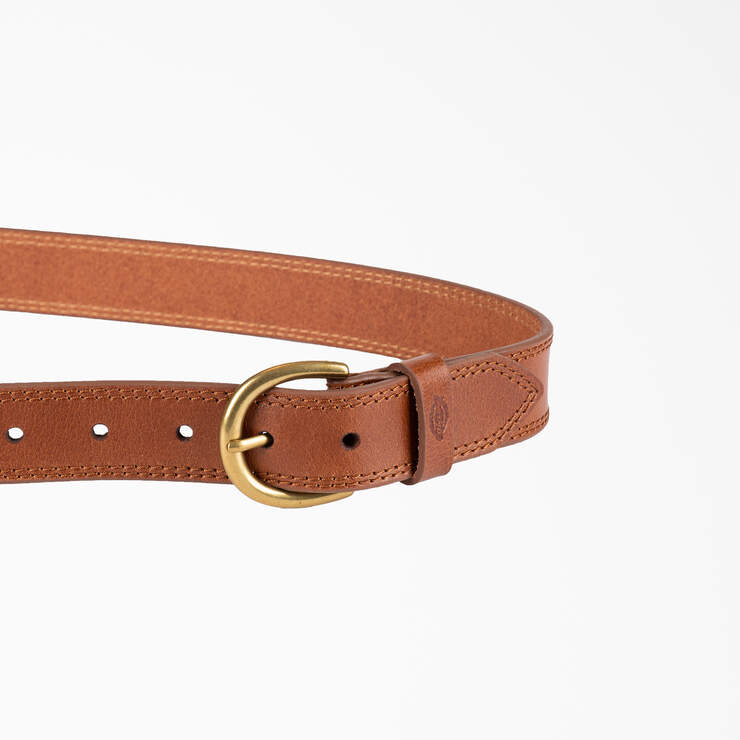 Women's Casual Leather Belt - Tan (TAN) image number 4