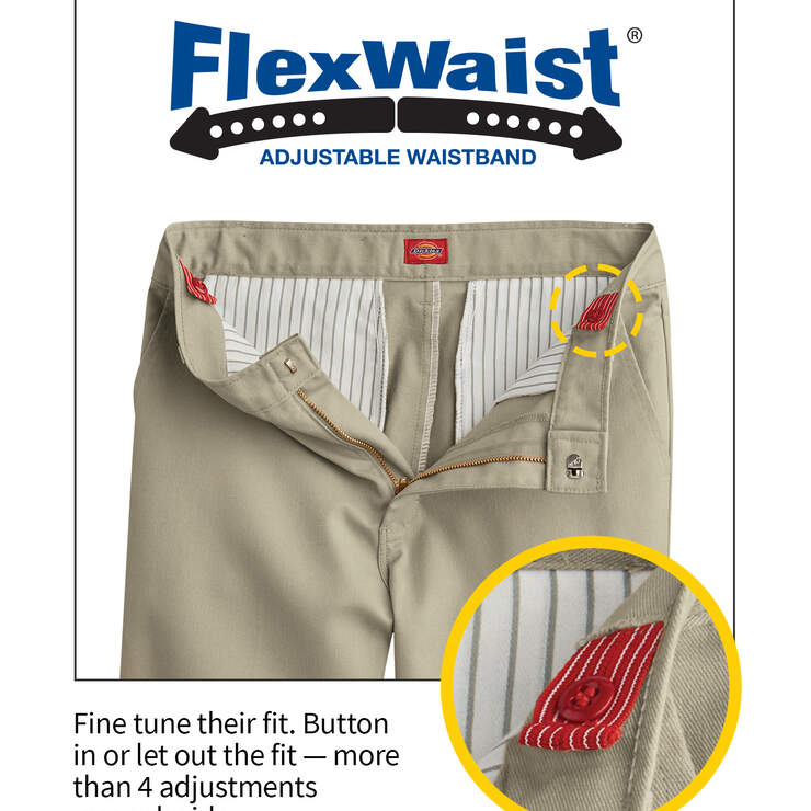 Girls' FlexWaist® Classic Fit Bootcut Leg Stretch Twill Pants, 7-20 - Black (BK) image number 3