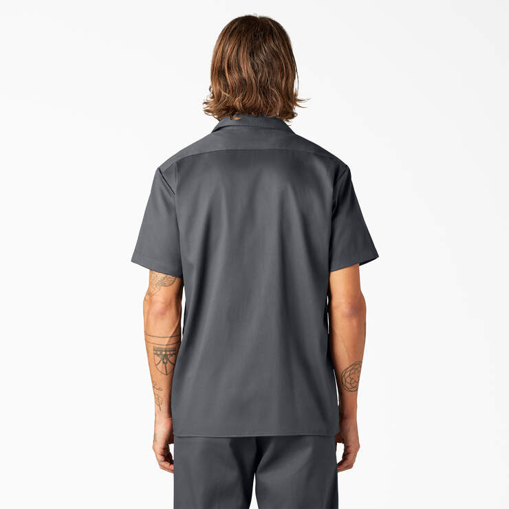 FLEX Slim Fit Short Sleeve Work Shirt - Charcoal Gray (CH) image number 2