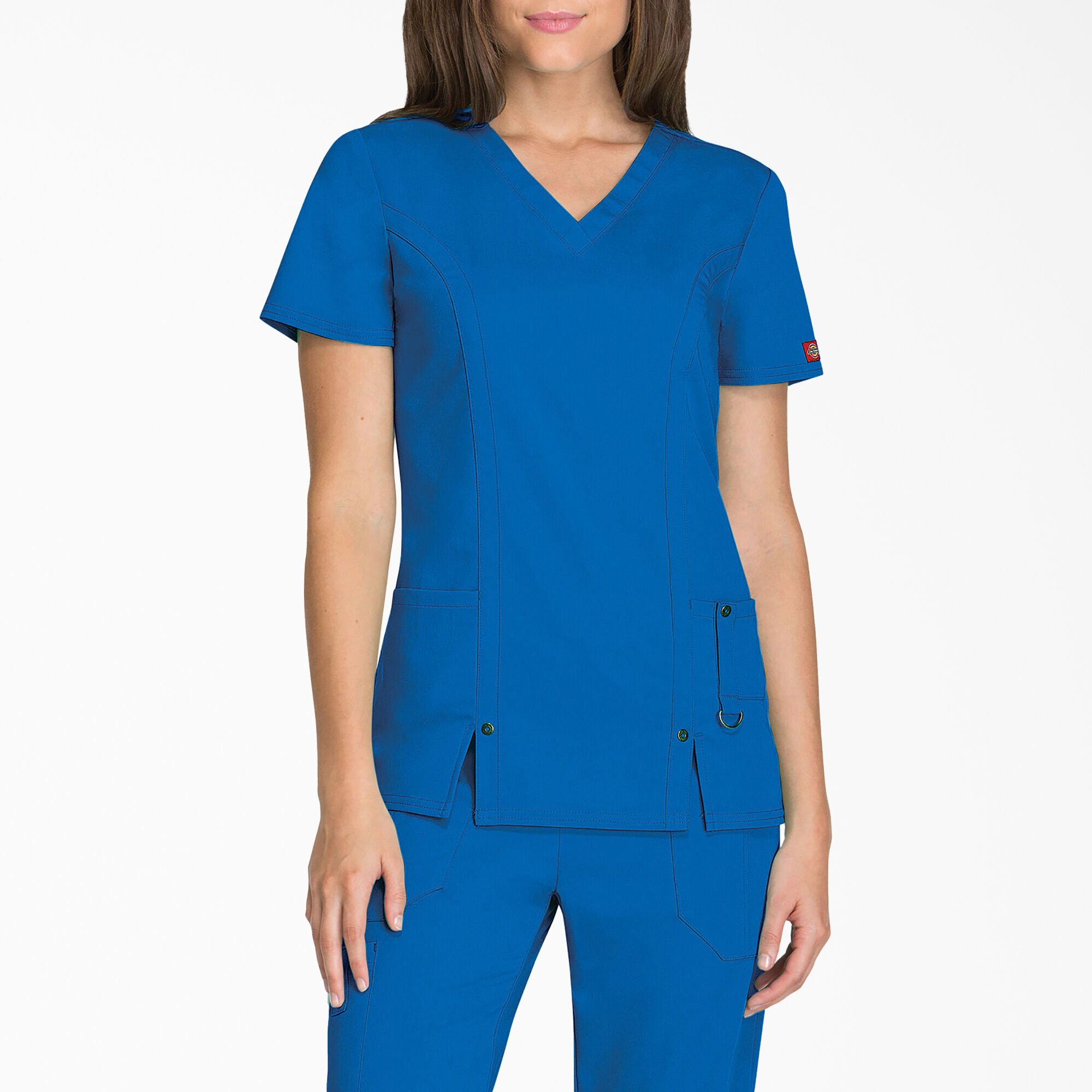 Dickies Medical scrub Women Jacket 84300C Missy Fit Print Round Neck Long Sleeve 