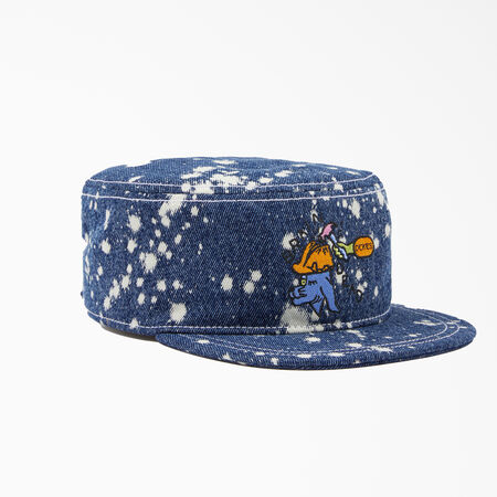 Brain Dead Bleached Denim Painter&#39;s Cap - Bleached Indigo Blue &#40;BNB&#41;