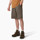 Cooling Active Waist Flat Front Shorts, 13&quot; - Mushroom &#40;MR1&#41;