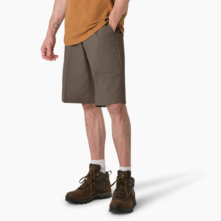 FLEX Cooling Active Waist Regular Fit Shorts, 13" - Mushroom (MR1) image number 3