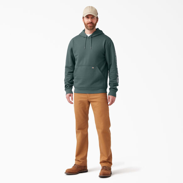Water Repellent Logo Sleeve Hoodie - Lincoln Green &#40;LN&#41;