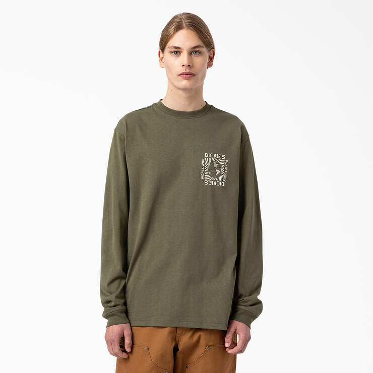 Marbury Long Sleeve T-Shirt - Military Green (ML) image number 2