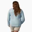 Women&#39;s Plus Cooling Roll-Tab Work Shirt - Clear Blue &#40;EUD&#41;