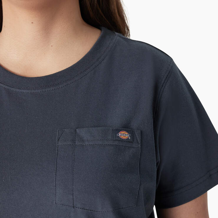 Women's Plus Heavyweight Short Sleeve Pocket T-Shirt - Airforce Blue (AF) image number 5