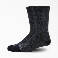 Steel Toe Moisture Control Crew Socks, Size 6-12, 2-Pack - Black (BK)