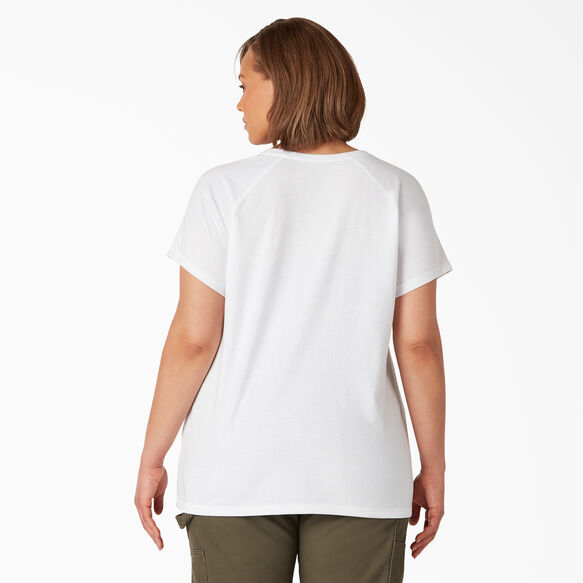 Women&#39;s Plus Cooling Short Sleeve Pocket T-Shirt - White &#40;WH&#41;