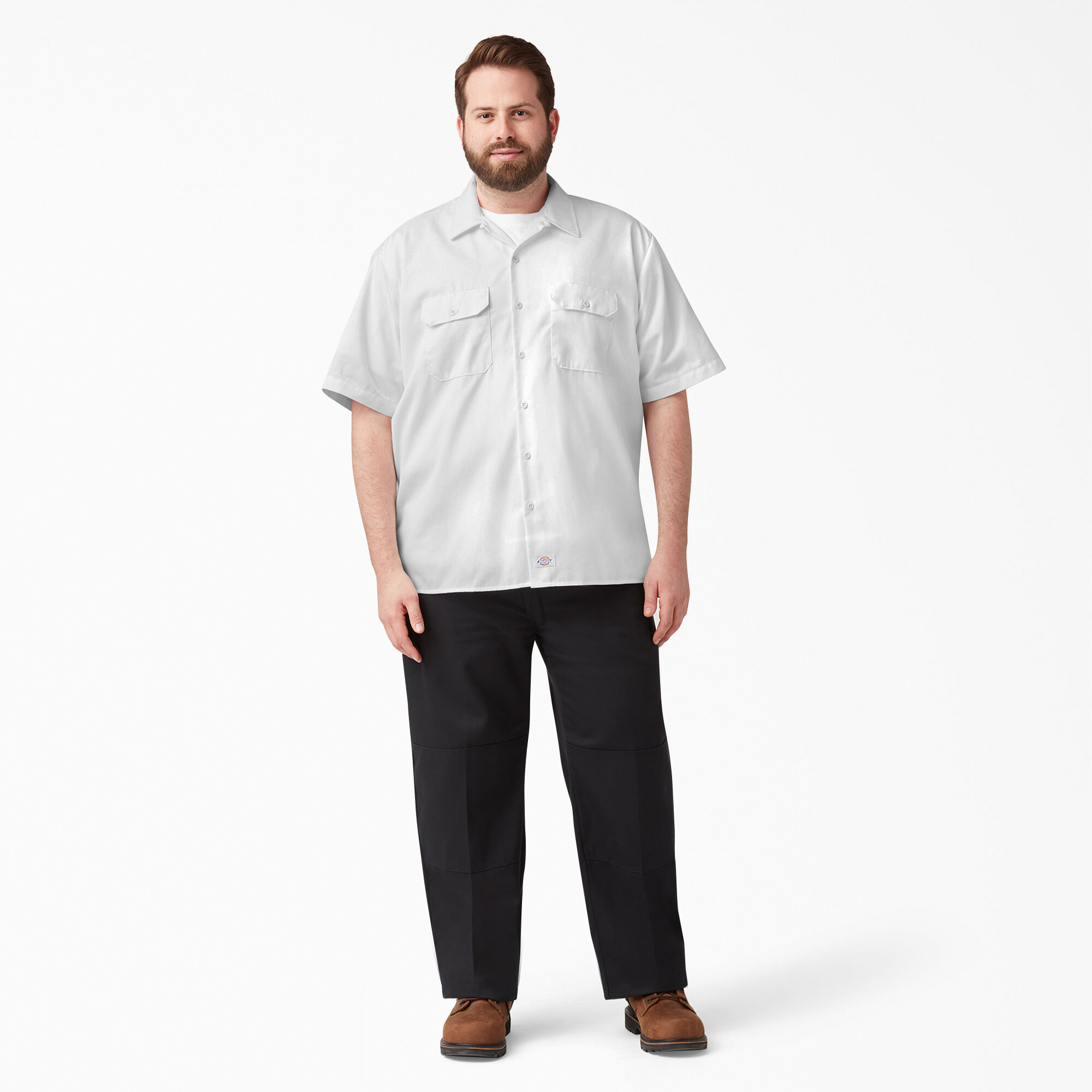 Dickies white work hotsell shirt short sleeve