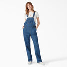Women&#39;s Relaxed Fit Bib Overalls - Stonewashed Medium Blue &#40;MSB&#41;