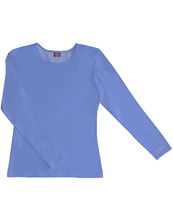 Women's EDS Signature Silky Long Sleeve Crew Neck T-Shirt - Ceil Blue (CBL)