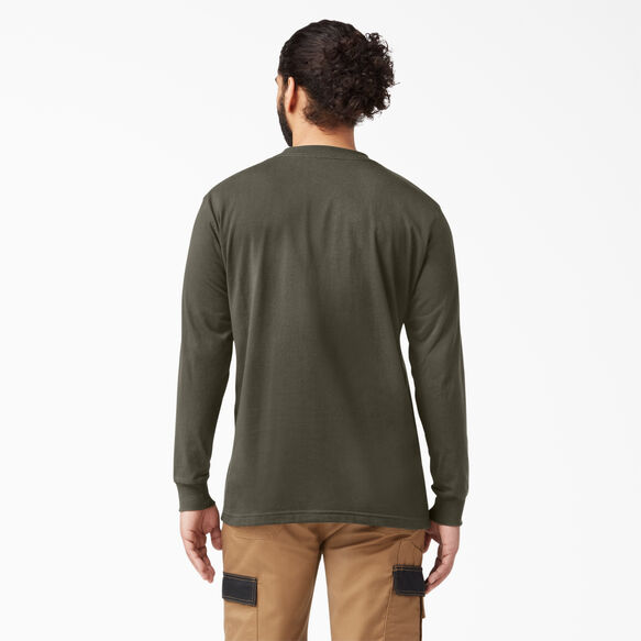 Heavyweight Long Sleeve Pocket T-Shirt - Moss Green &#40;MS&#41;