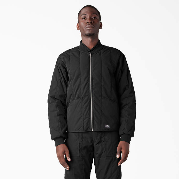 Dickies Premium Collection Quilted Jacket - Black (BKX) image number 1