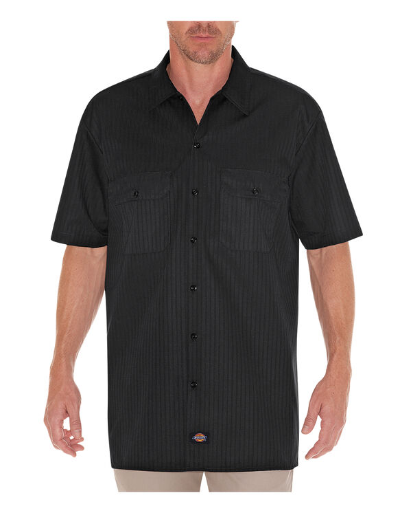 Short Sleeve Twill Stripe Work Shirt | Mens Shirts | Dickies
