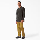 Long Sleeve Heavyweight Henley T-Shirt - Chocolate Brown &#40;CB&#41;