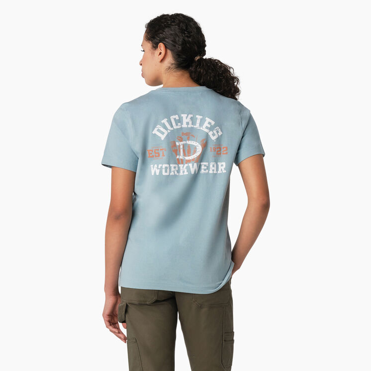 Women&#39;s Heavyweight Workwear Graphic T-Shirt - Dockside Blue &#40;DU1&#41;
