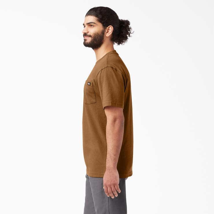 Heavyweight Short Sleeve Pocket T-Shirt - Brown Duck (BD) image number 3