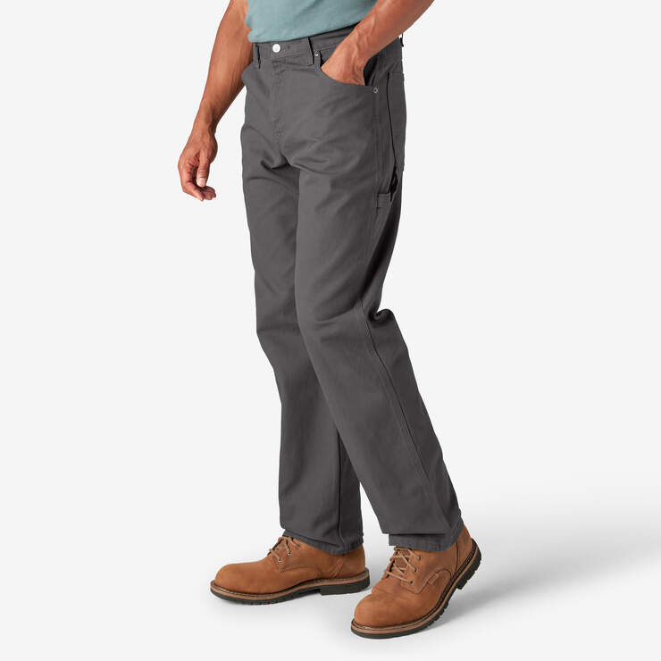 Relaxed Fit Heavyweight Duck Carpenter Pants - Rinsed Slate (RSL) image number 3