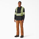Hi Vis Safety Long Sleeve T-Shirt - Black &#40;BK&#41;