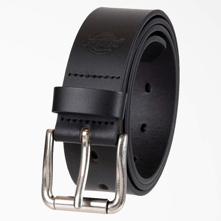 Women's Perforated Leather Belt - Black (BK) image number 3