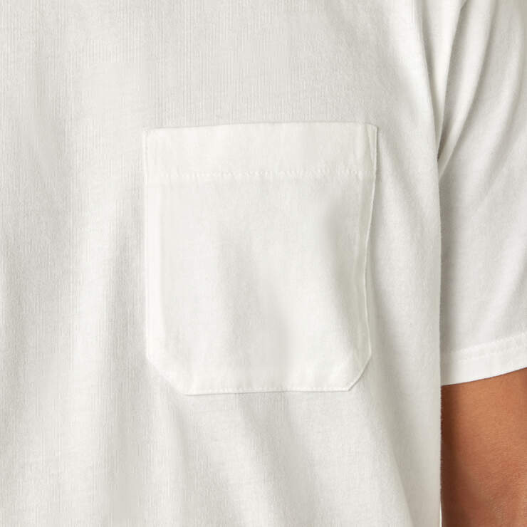 Dickies Premium Collection Pocket T-Shirt - White Garment Dye (WYA) image number 7