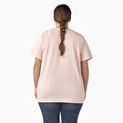 Women&#39;s Plus Heavyweight Short Sleeve Pocket T-Shirt - Lotus Pink &#40;LO2&#41;
