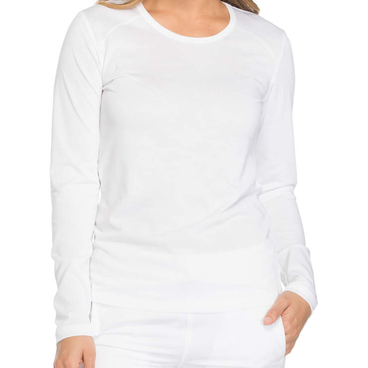 Women's Dynamix Long Sleeve Knit T-Shirt - White (DWH) image number 1