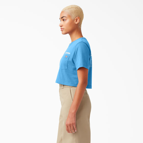 Women&rsquo;s Graphic Cropped T-Shirt - Bright Cobalt &#40;B2T&#41;