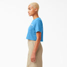 Women&rsquo;s Crop Short Sleeve Graphic Pocket T-Shirt - Bright Cobalt &#40;B2T&#41;