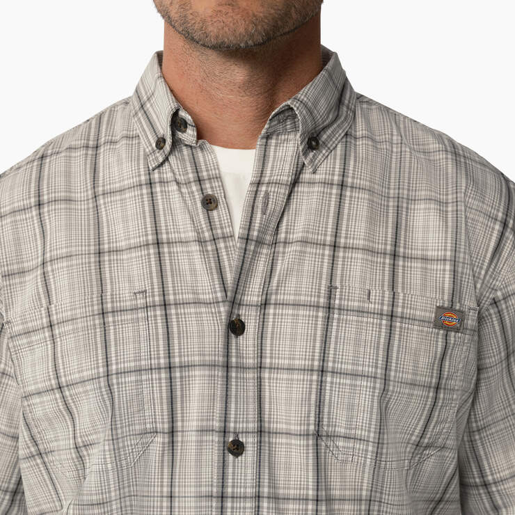 Short Sleeve Woven Shirt - Smoke Backland Prairie Plaid (A1A) image number 5