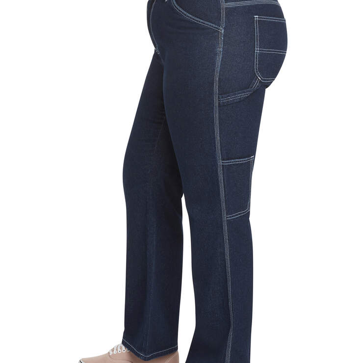 Dickies Girl Juniors' Plus Carpenter Jeans - Dark Denim Wash (DDW) image number 3