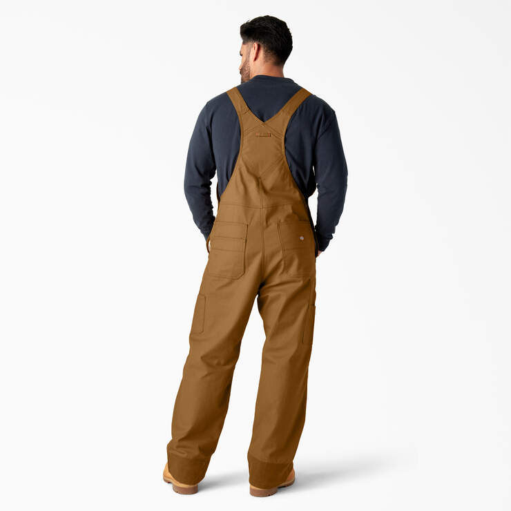 Waxed Canvas Double Front Bib Overalls - Brown Duck (BD) image number 2