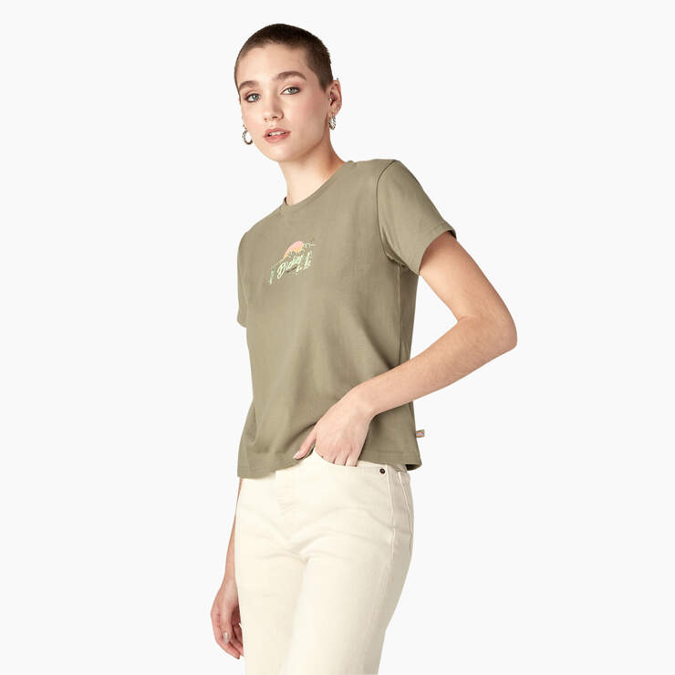 Women’s Twill Ranch Graphic T-Shirt - Imperial Green (IP) image number 3