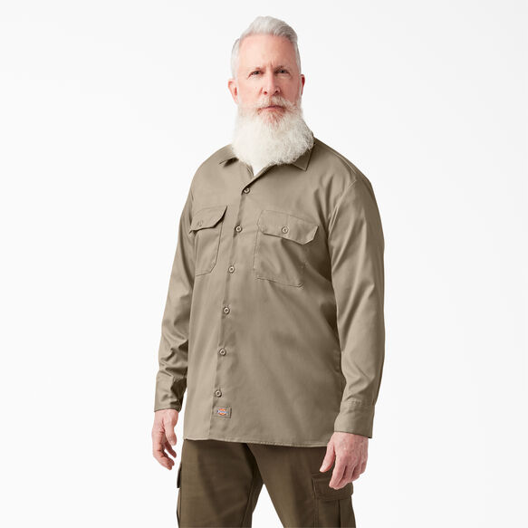 Flex Relaxed Fit Long Sleeve Twill Work Shirt | Dickies