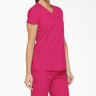Women&#39;s EDS Signature V-Neck Scrub Top with Pen Slot - Hot Pink &#40;HPK&#41;